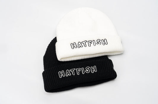 “HATFISH” Black Fisherman Beanie