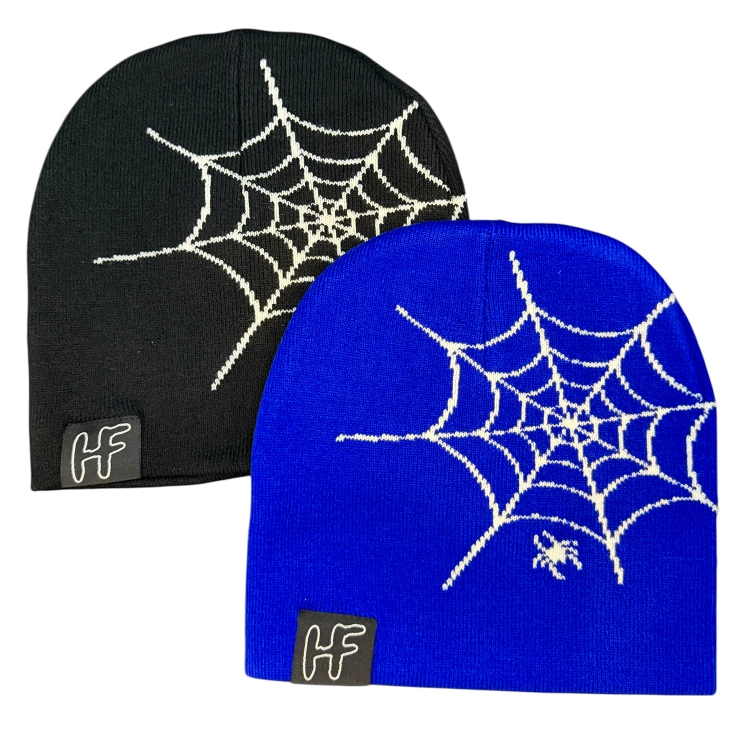 “WIDOW-MAKER” Blue Knit Beanie