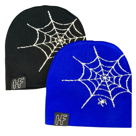 “WIDOW-MAKER” Blue Knit Beanie