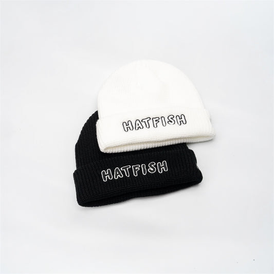“HATFISH” Black Fisherman Beanie