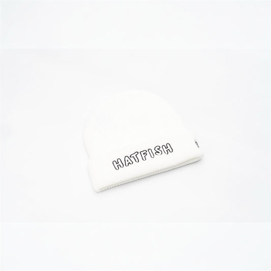 “HATFISH” White Fisherman Beanie