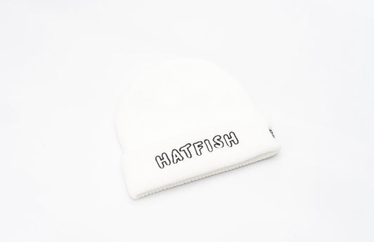 “HATFISH” White Fisherman Beanie