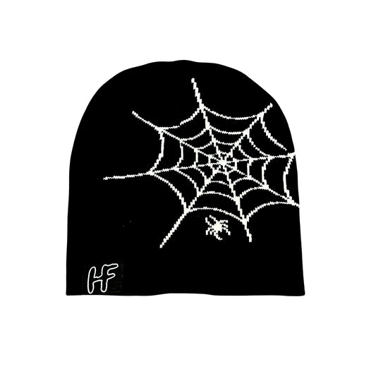 “WIDOW-MAKER” Black Knit Beanie