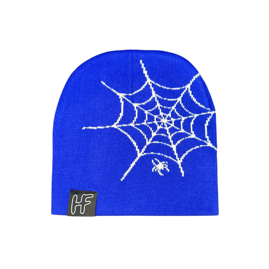 “WIDOW-MAKER” Blue Knit Beanie